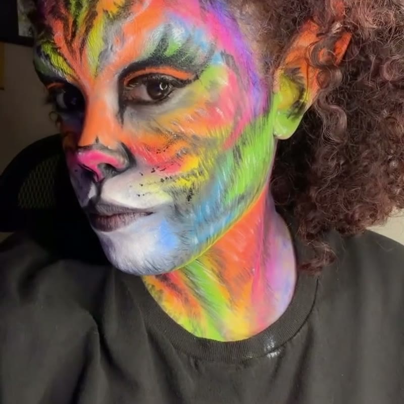 Face painting detail — one of Painted Momentz' party setups